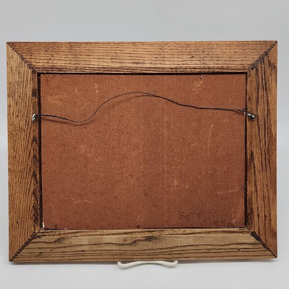 Pastel Still life Artwork Fruits by B. Myers Rustic Oak Wooden Frame Bright Colo - Picture 9 of 14